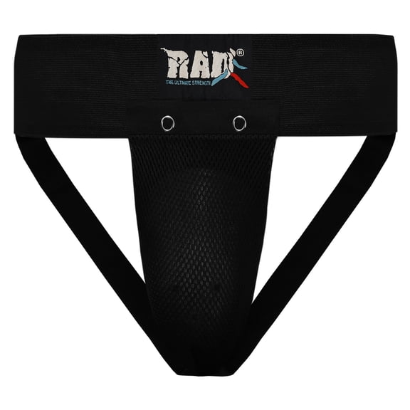 RAD Groin Guard Protective MMA Safety Cup Martial Arts Kick Boxing Abdominal Muay Thai Cup (Large, Black)