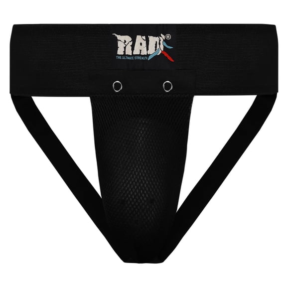 RAD Groin Guard Protective MMA Safety Cup Martial Arts Kick Boxing Muay Thai Cup (Medium, Black)