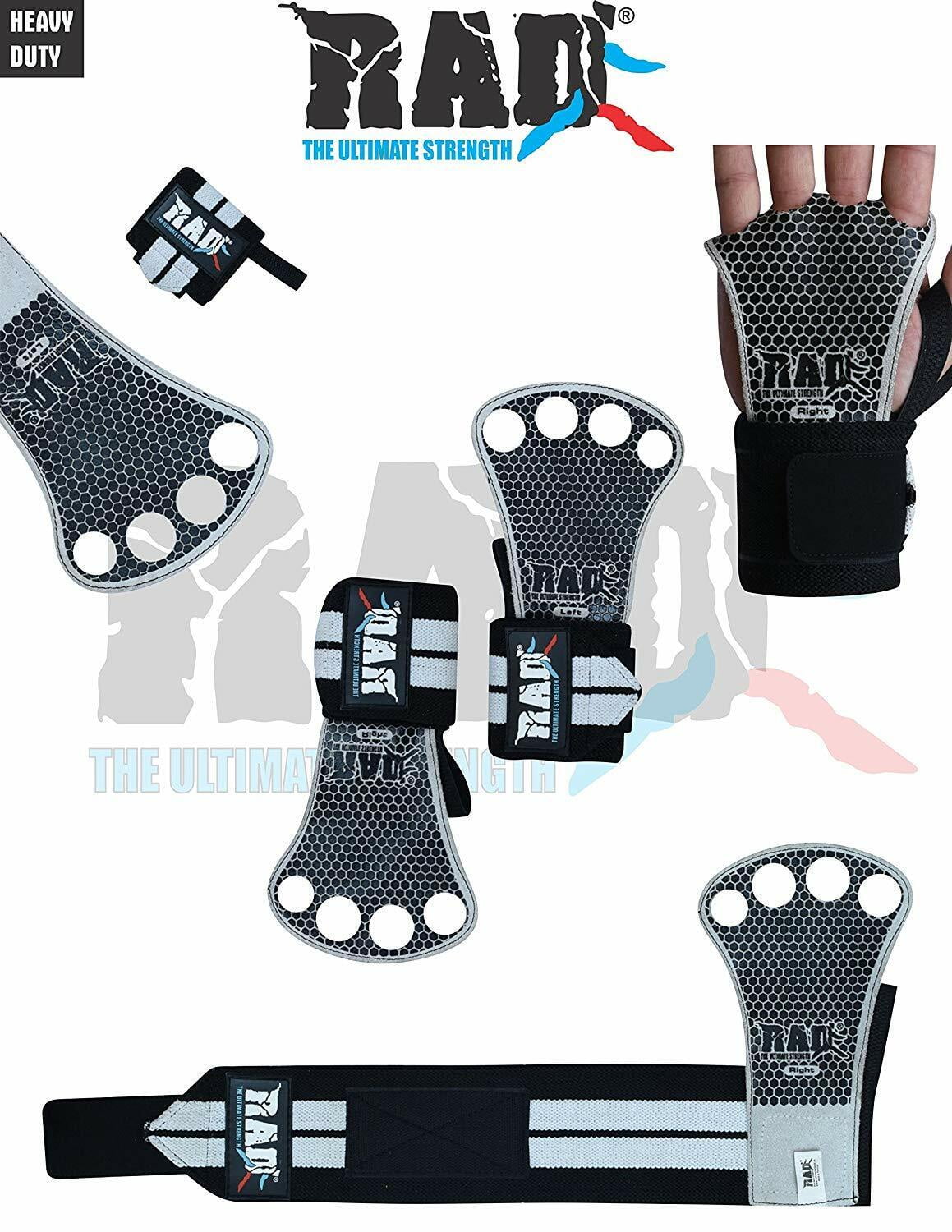 RAD Gymnastics Hand Grips, Leather Hand grips for Crossfit Grips for