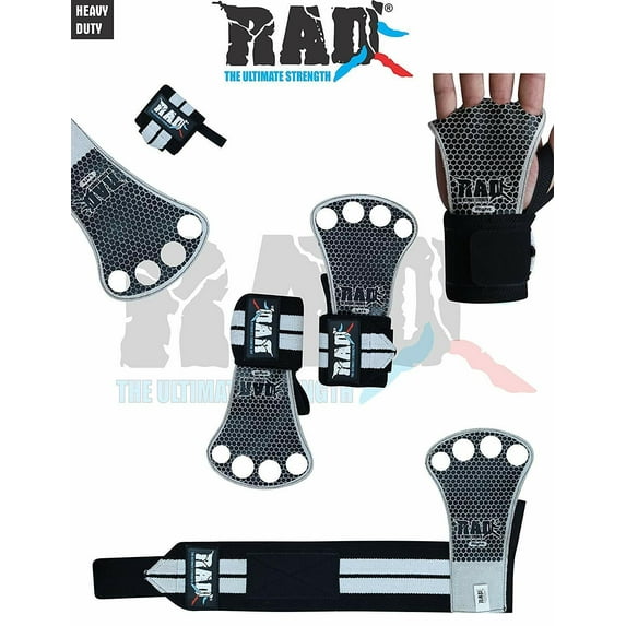 RAD Gymnastics Hand Grips, Leather Hand Grips for CrossFit, Pull Ups Superior Hand Protection