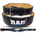 thumbnail image 1 of RAD Leather Belt 4" Gym Power Heavy Duty Weight Lifting Bodybuilding New (Black, Large), 1 of 5