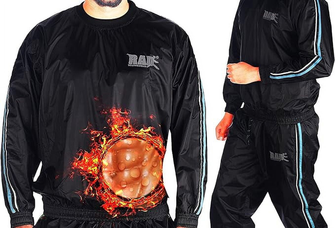 RAD Heavy Duty sauna suit Fitness Weight Loss Sweat Suit Anti-Rip (Red, 6XL)