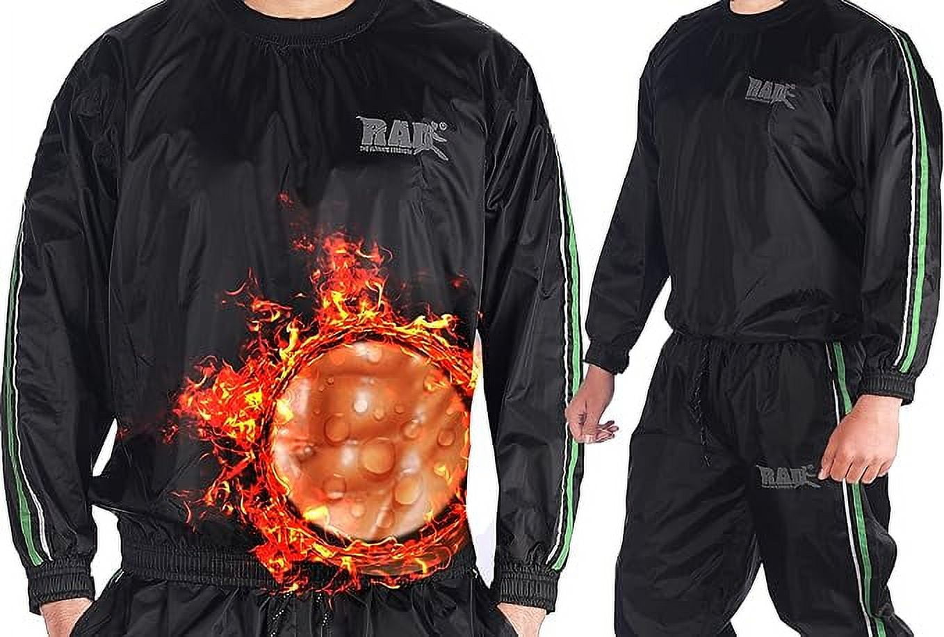 RAD Sauna Suit Men and Women, Weight Loss Sweat Suit Jacket Pant Gym