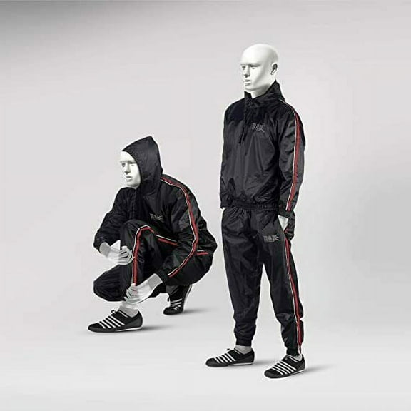 RAD Sauna Sweat Suit for Weight Loss - Increase Sweat and burn Calories - with Hood (Red, 6XL)