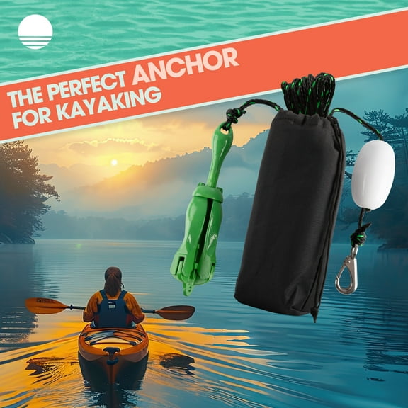 RAD Sportz 3.5lb Kayak Anchor for Paddle Board, Canoe or Jet Ski, Green