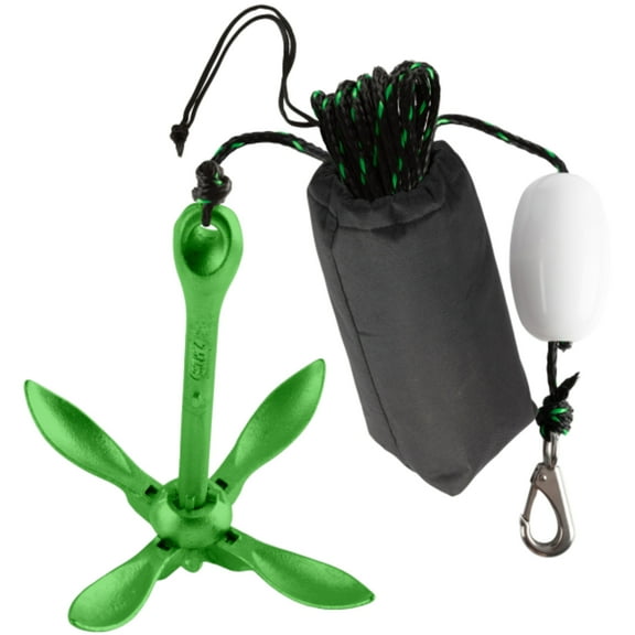 RAD Sportz 5.5lb Kayak Anchor for Paddle Board, Canoe or Jet Ski, Green