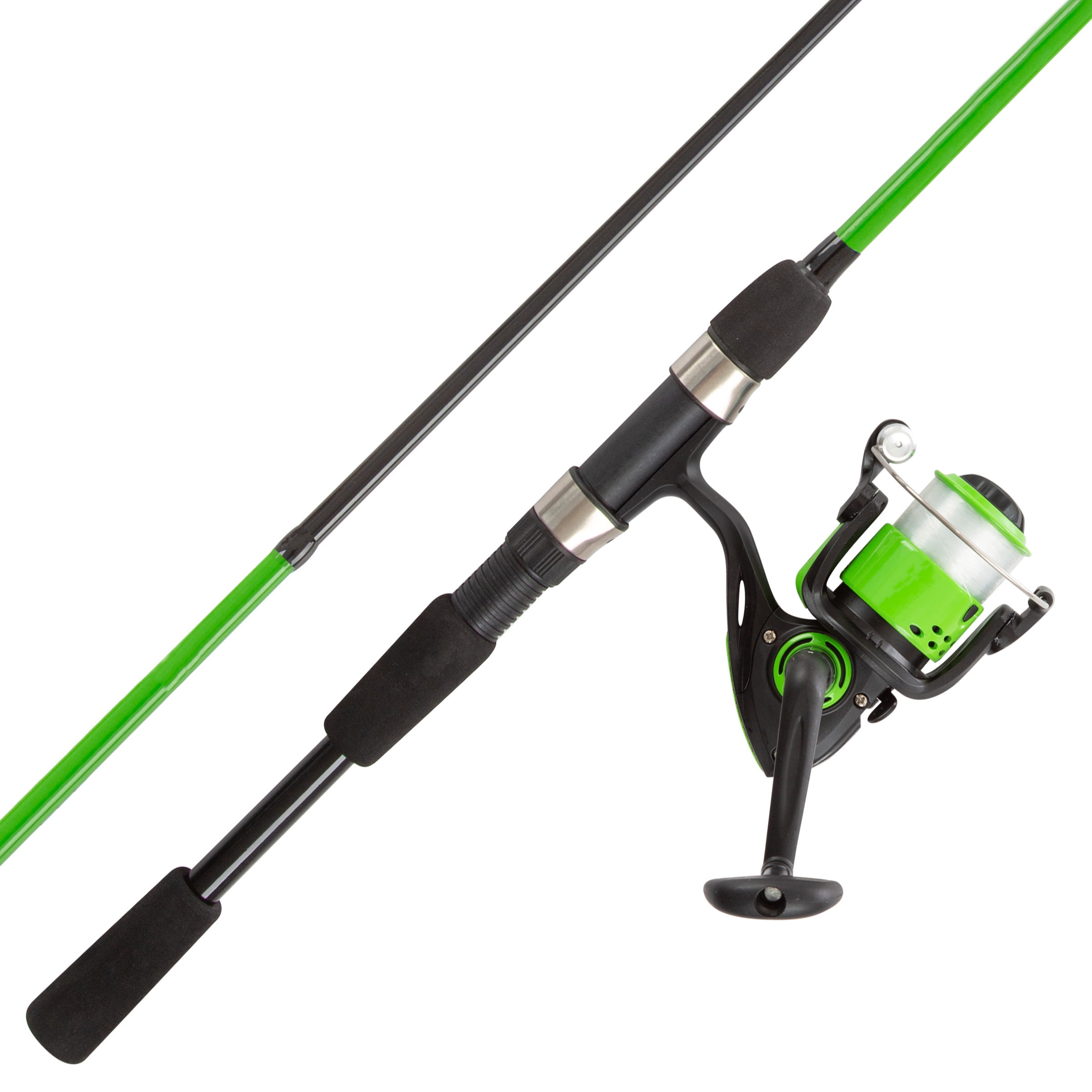 Rad Sportz Beginner Spinning Fishing Rod & Reel Combo- 6 Fiberglass Pole, Size: 6