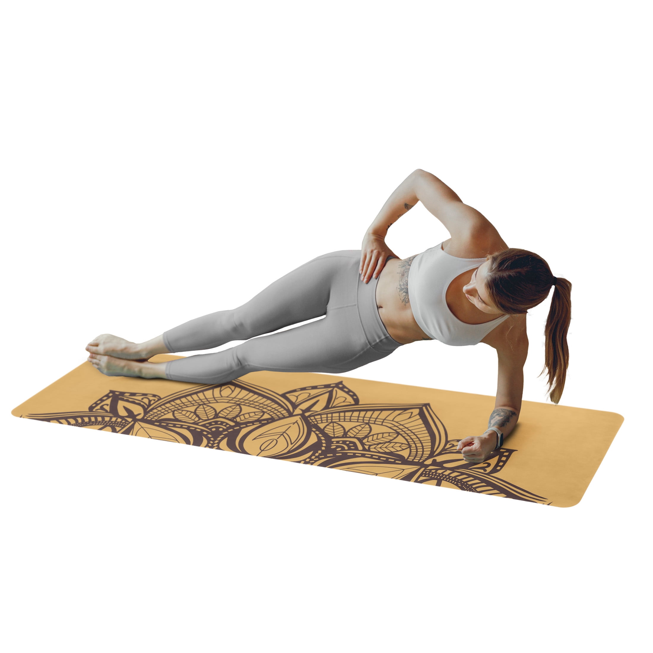 RAD Sportz Sweat Absorbent Grippy Suede Hot Yoga Mat with Strap