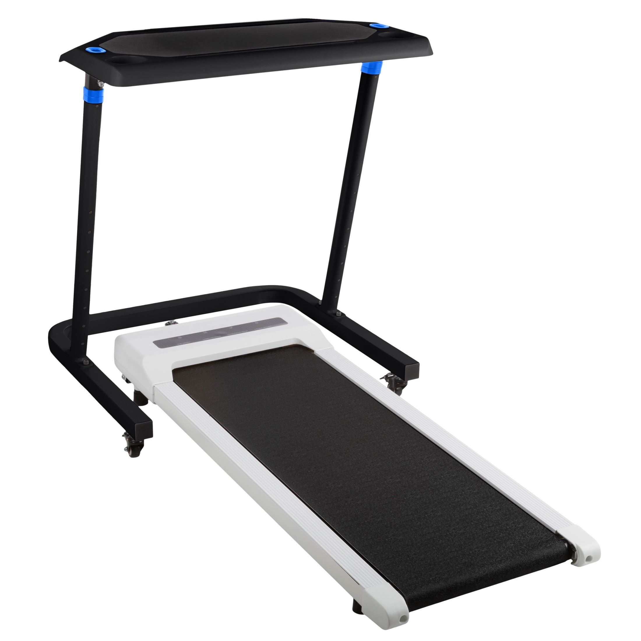RAD Sportz Walking Pad Treadmill and Standing Desk Workout Set, Black/White