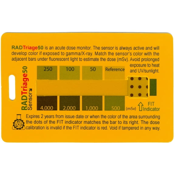 RAD Triage 50 Personal Radiation Detector for Wallet or Pocket, Nuclear Radiation Detector, Electromagnetic Field Radiation Detector, Anti Radiation Dosimeter, Ready-to-Go Portable Radiation Detector