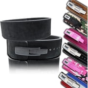 RAD Weight Lifting Belt for Powerlifting and Deadlifting - Adjustable Lever Buckle Belt for Weightlifting (Jet Black, Medium)