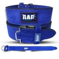 thumbnail image 1 of RAD Weight Lifting Leather Belt Powerlifting and Weightlifting Workout for Men & Women, Gym back Support. Release Buckle (Blue, Medium), 1 of 3