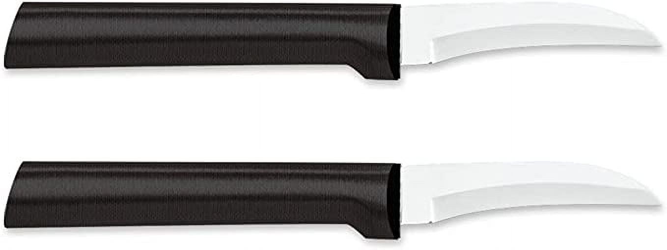 Rada Paring Knives & Peeler 4pc USA made Black handle / Dishwasher safe /  Sharp