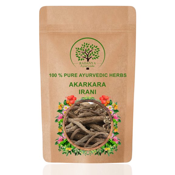 RADANYA Ayurveda Akarkara Irani Roots Anacyclus Pyrethrum, 100 Grams Pack