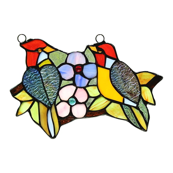 RADIANCE Goods Animal Tiffany-Glass Window Panel 9" Wide