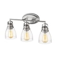 thumbnail image 1 of RADIANCE Goods Contemporary 3 Light Brushed Nickel Bath Vanity Light Clear Glass 23" Wide, 1 of 5