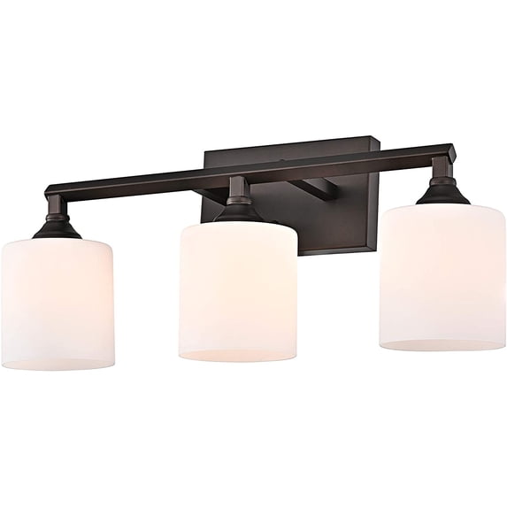 RADIANCE Goods Contemporary 3 Light Rubbed Bronze Bath Vanity Fixture 22" Width