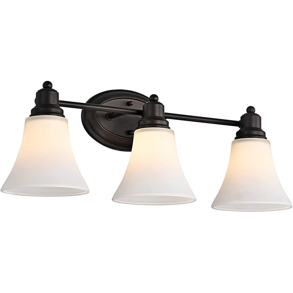 RADIANCE Goods Contemporary 3 Light Rubbed Bronze Bath Vanity Fixture 24" Width