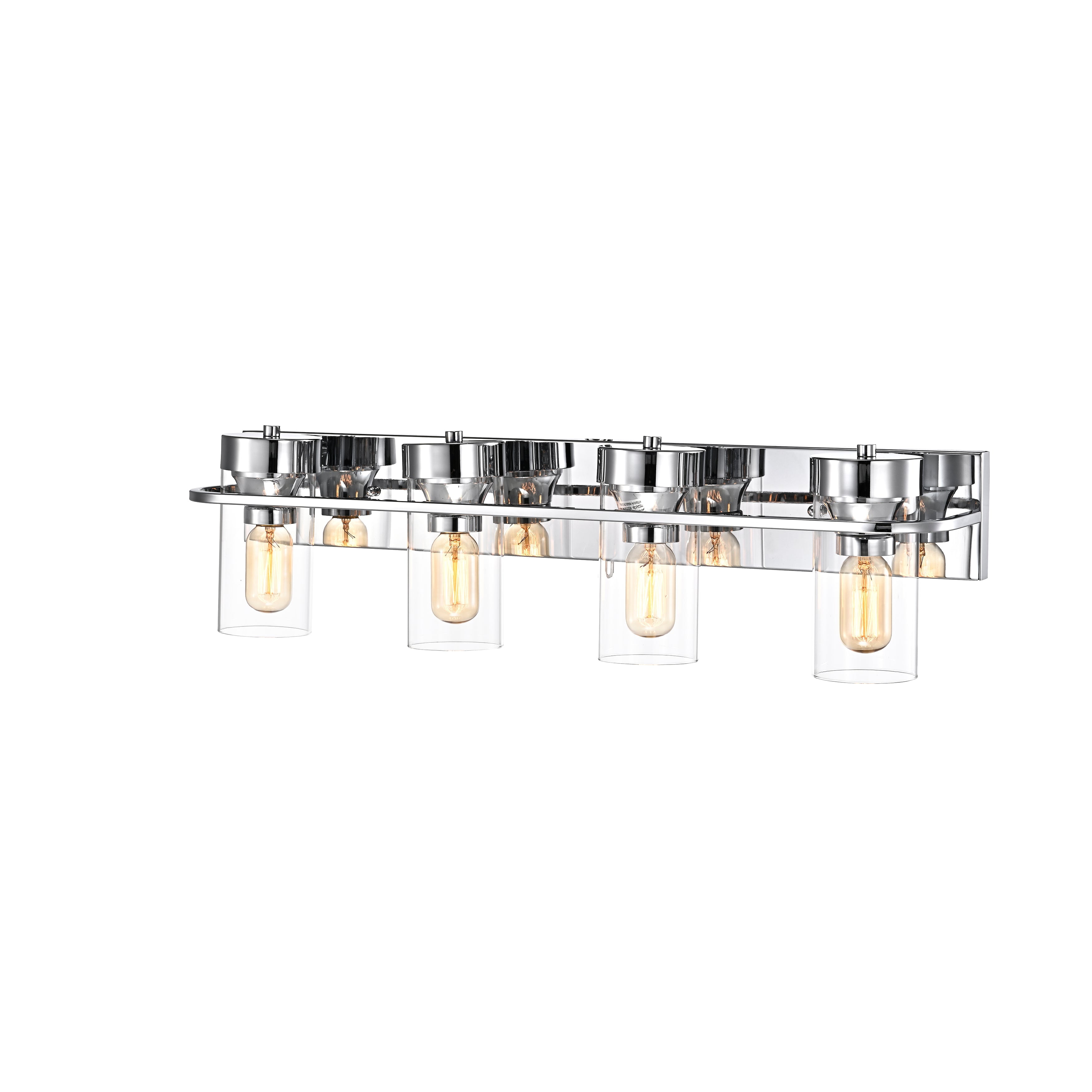 RADIANCE Goods Contemporary 4 Light Chrome Bath Vanity Fixture 30" Width