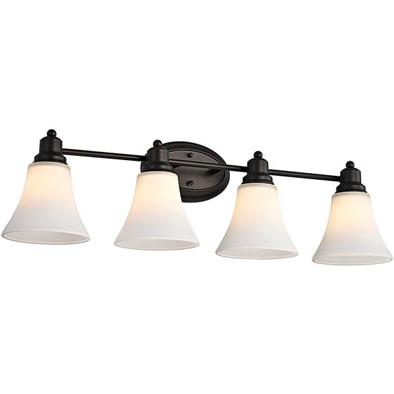 RADIANCE Goods Contemporary 4 Light Rubbed Bronze Bath Vanity Fixture 30" Width