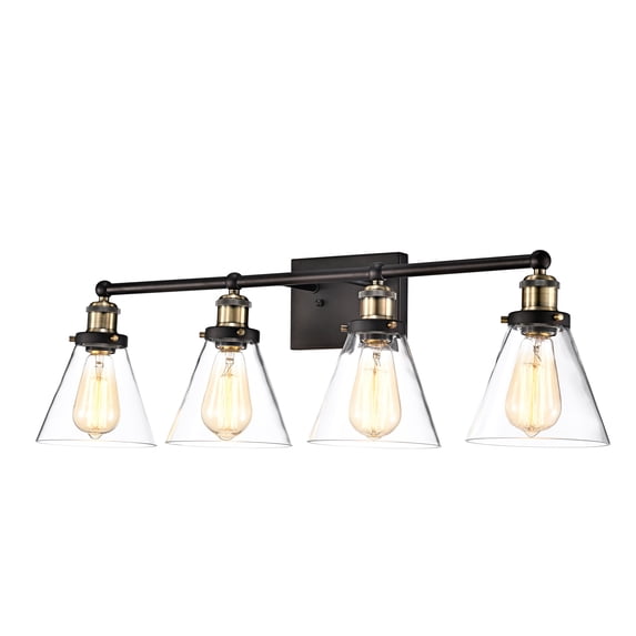RADIANCE Goods Contemporary 4 Light Rubbed Bronze Bath Vanity Fixture 32" Width