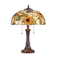 thumbnail image 1 of RADIANCE Goods Floral 2 Light Dark Bronze Table Lamp 16" Wide, 1 of 4