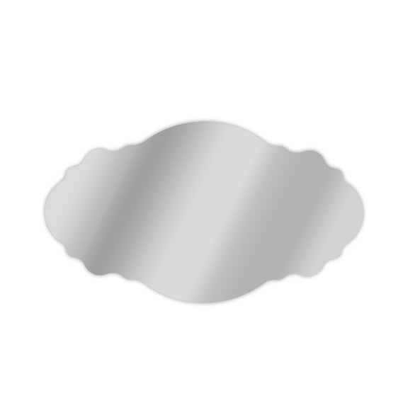 RADIANCE Goods Horizontal Hanging Novelty Shaped Frameless Wall Mirror 24" Width