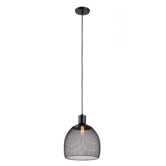 RADIANCE Goods Industrial 1 Light Textured Black Mini Ceiling Pendant 11.5" Wide
