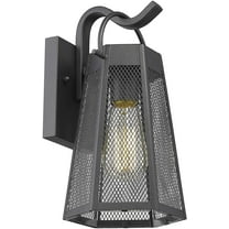 RADIANCE Goods Industrial 1 Light Textured Black Outdoor Wall Sconce 12" Tall
