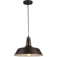 thumbnail image 1 of RADIANCE Goods Industrial-Style 1 Light Rubbed Bronze Ceiling Mini Pendant 14" Wide, 1 of 2
