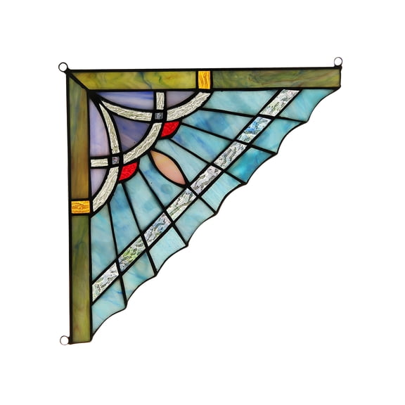 RADIANCE Goods Mission Tiffany-Glass Window Panel 10" Wide