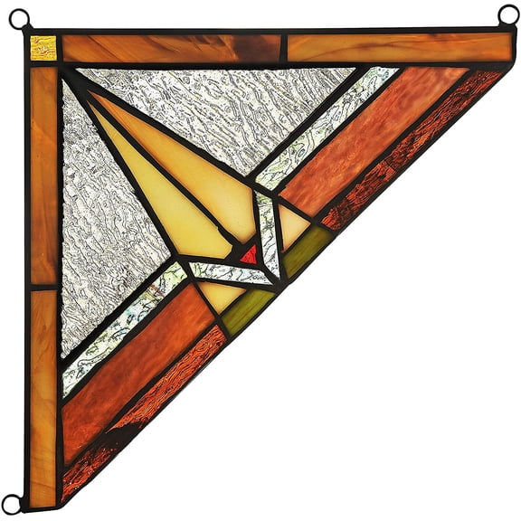 RADIANCE Goods Mission Tiffany-Glass Window Panel 8" Wide