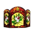 thumbnail image 1 of RADIANCE Goods Tiffany-Glass Floral Design 3pcs Folding Fireplace Screen 42" Wide, 1 of 3