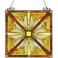 thumbnail image 1 of RADIANCE Goods Tiffany-Glass Mission Window Panel 24.5x26, 1 of 7