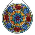 thumbnail image 1 of RADIANCE Goods Tiffany-Glass Roses Window Panel 22", 1 of 2