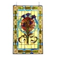 thumbnail image 1 of RADIANCE Goods Tiffany-Glass Tulips Design Window Panel 20x32, 1 of 2