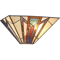 RADIANCE Goods Tiffany-Style 1 Light Mission Indoor Wall Sconce 12" Wide