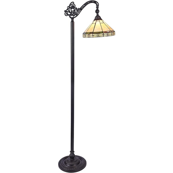 RADIANCE Goods Tiffany-Style 1 Light Reading Floor Lamp 11" Wide