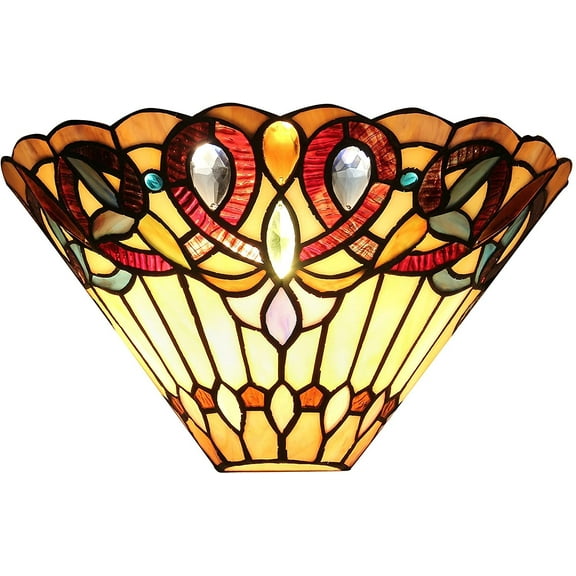 RADIANCE Goods Tiffany-Style 1 Light Victorian Indoor Wall Sconce 12" Wide
