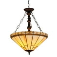 thumbnail image 1 of RADIANCE Goods Tiffany-Style 2 Light Mission Inverted Ceiling Pendant Fixture 18" Shade, 1 of 3