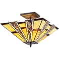 thumbnail image 1 of RADIANCE Goods Tiffany-Style 2 Light Mission Semi-Flush Ceiling Fixture 14" Shade, 1 of 1