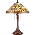 thumbnail image 1 of RADIANCE Goods Tiffany-Style 2 Light Mission Table Lamp 16" Shade, 1 of 3