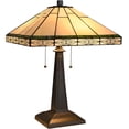 thumbnail image 1 of RADIANCE Goods Tiffany-Style 2 Light Mission Table Lamp 16" Shade, 1 of 5