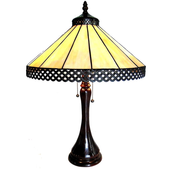 RADIANCE Goods Tiffany-Style 2 Light Table Lamp 16" Shade