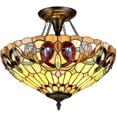 thumbnail image 1 of RADIANCE Goods Tiffany-Style 2 Light Victorian Semi-Flush Ceiling Fixture 16" Shade, 1 of 3