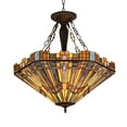 thumbnail image 1 of RADIANCE Goods Tiffany-Style 3 Light Mission Inverted Ceiling Pendant Fixture 24" Shade, 1 of 5