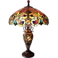 thumbnail image 1 of RADIANCE Goods Tiffany-Style 3 Light Victorian Double Lit Table Lamp 18" Shade, 1 of 2