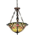 thumbnail image 1 of RADIANCE Goods Tiffany-Style 3 Light Victorian Inverted Ceiling Pendant 18" Shade, 1 of 2