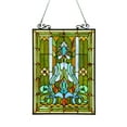 thumbnail image 1 of RADIANCE Goods Tiffany-Style Victorian Glass Window Panel 18x25.5, 1 of 2