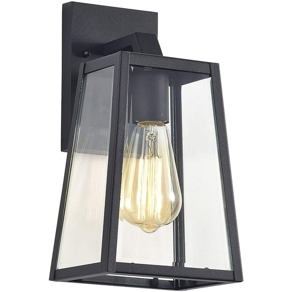 RADIANCE Goods Transitional 1 Light Black Outdoor Wall Sconce 11" Height